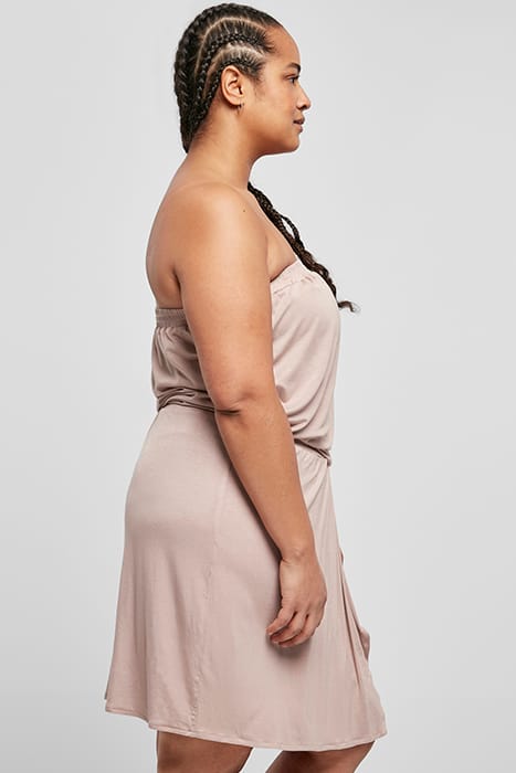 LADIES VISCOSE SHORT BANDEAU DRESS DUSKROSE 8