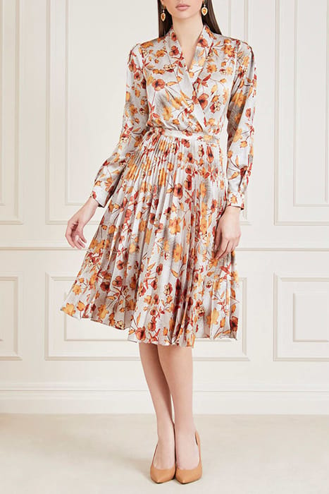 MARCIANO BY GUESS GISELLE PLEATED SKIR AUTUMN DUSK PRINT 3