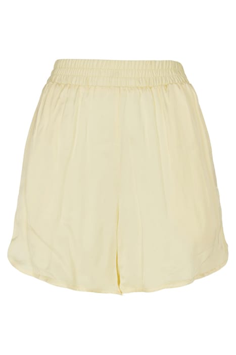 LADIES VISCOSE SATIN RESORT SHORTS SOFTYELLOW 1