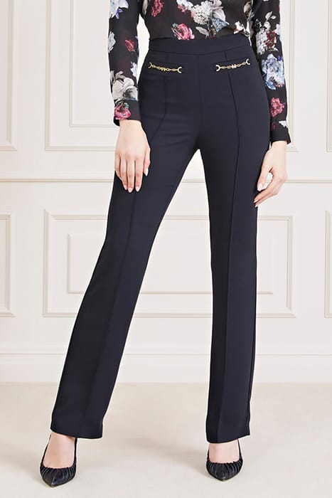 MARCIANO BY GUESS LILLIBETH PANT JET BLACK STRAIGHT 1