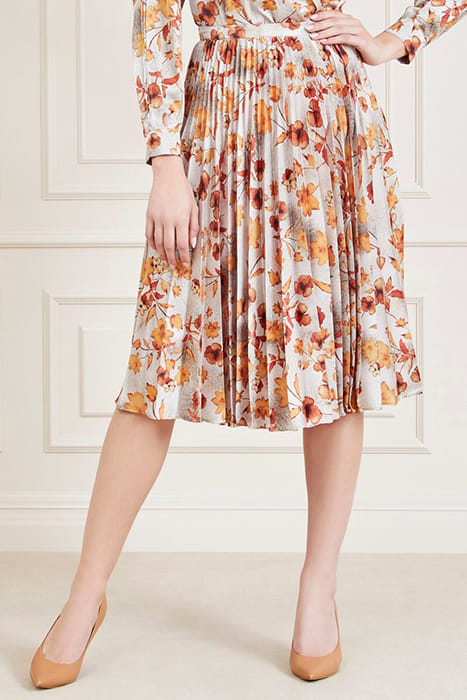 MARCIANO BY GUESS GISELLE PLEATED SKIR AUTUMN DUSK PRINT 1