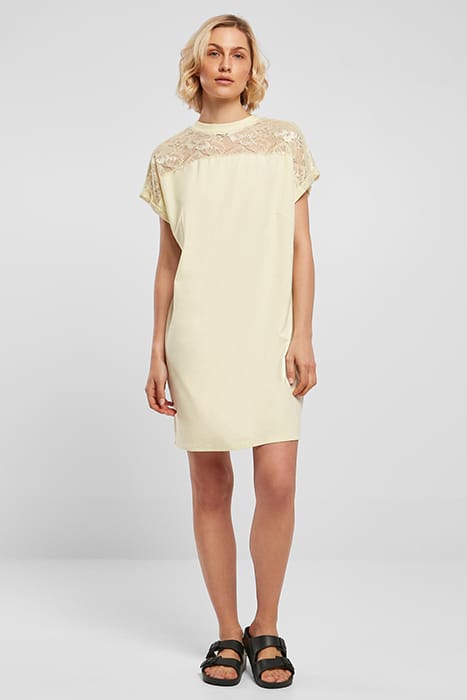 LADIES LACE TEE DRESS SOFTYELLOW 4