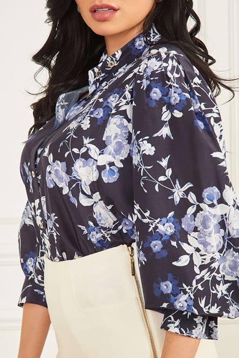 MARCIANO BY GUESS PETAL POSE YVONNE BLOUSE INDIGO 8
