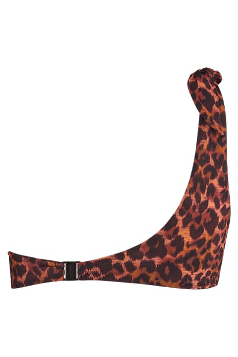 JUNGLE DIVA BROWN AND DARK ORANGE STRAPLESS BIKINI TOP 6