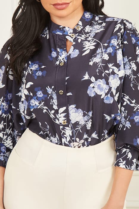 MARCIANO BY GUESS PETAL POSE YVONNE BLOUSE INDIGO 6