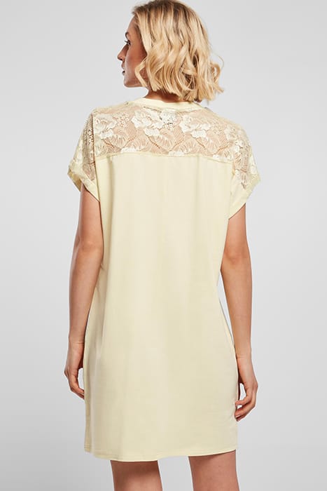LADIES LACE TEE DRESS SOFTYELLOW 3