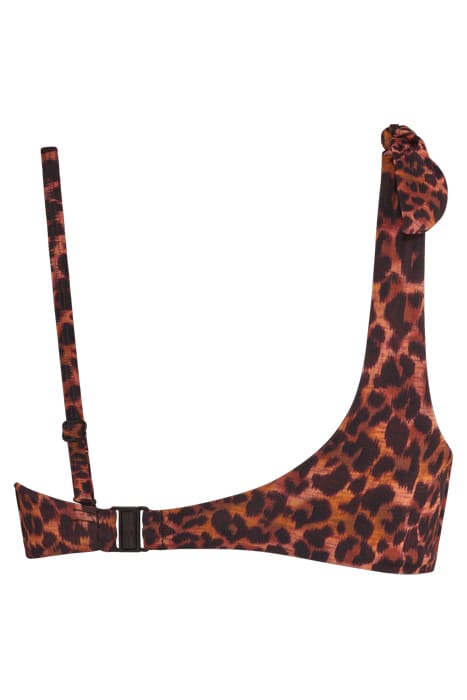 JUNGLE DIVA BROWN AND DARK ORANGE STRAPLESS BIKINI TOP 3