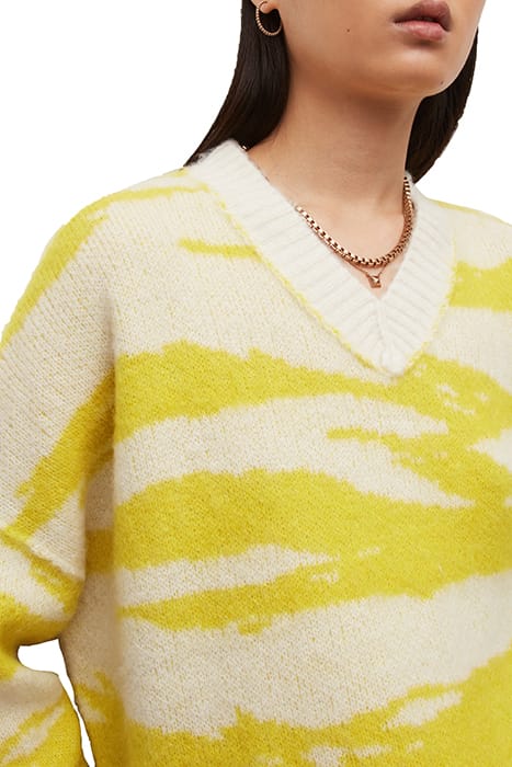 TIGA V-NECK SUNSHINE/WHITE 6