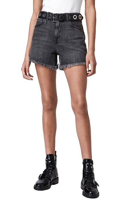 YANNI DENIM SHORTS WASHED BLACK 1