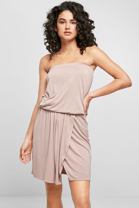 LADIES VISCOSE SHORT BANDEAU DRESS DUSKROSE 2