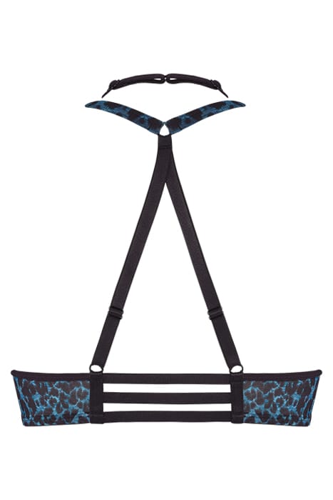 THE ART OF LOVE BLACK LEOPARD AND BLUE PUSH UP BRA 4