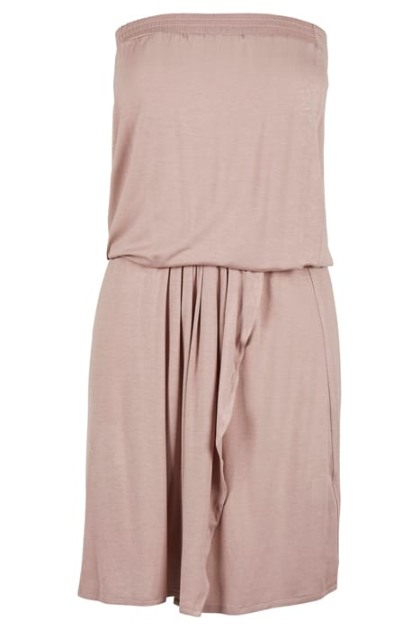 LADIES VISCOSE SHORT BANDEAU DRESS DUSKROSE 1
