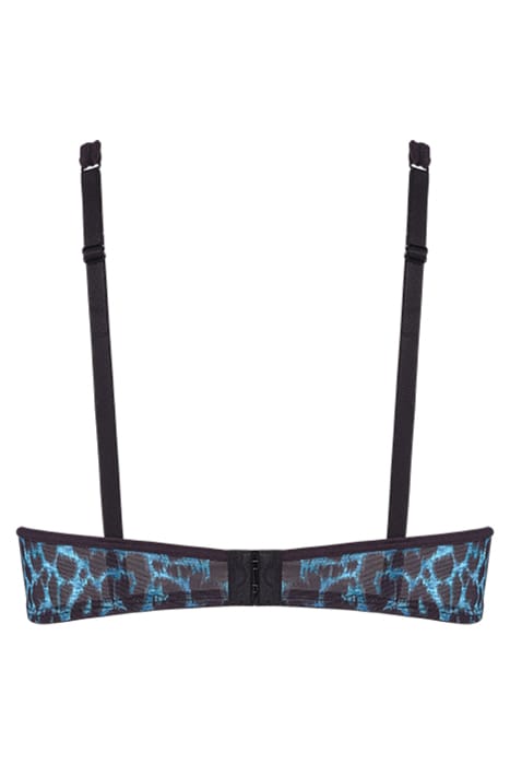 THE ART OF LOVE BLACK LEOPARD AND BLUE PLUNGE BALCONY BRA 4