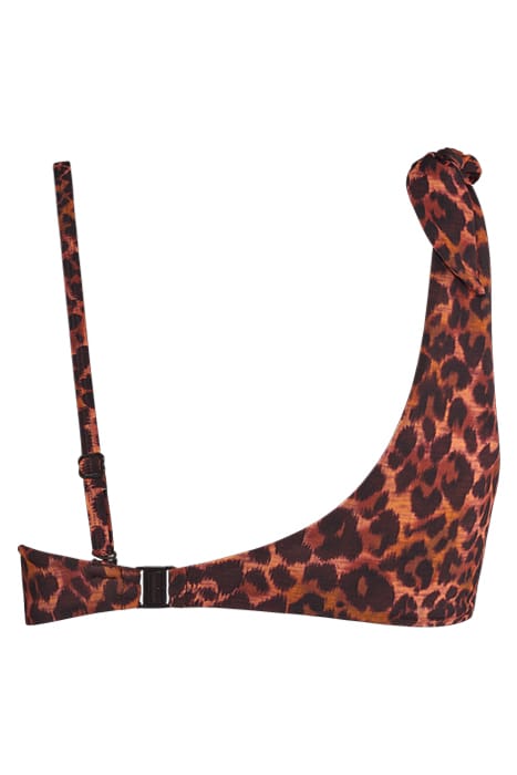 JUNGLE DIVA BROWN AND DARK ORANGE STRAPLESS BIKINI TOP 4