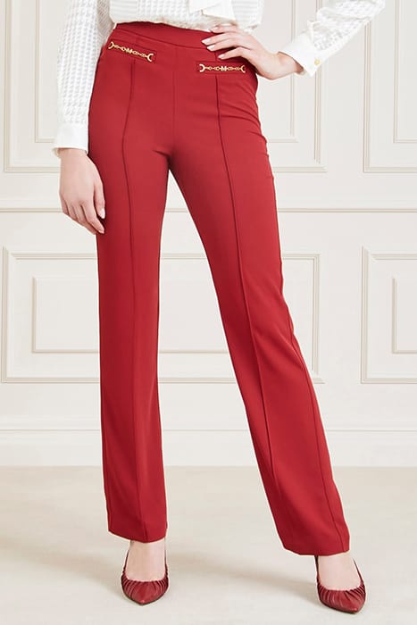 MARCIANO BY GUESS LILLIBETH PANT DARK JAM RED 1