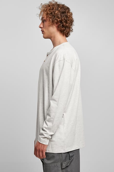ORGANIC OVERSIZED HENLEY LONGSLEEVE LIGHTGREY 6