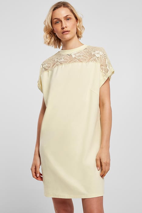 LADIES LACE TEE DRESS SOFTYELLOW 2