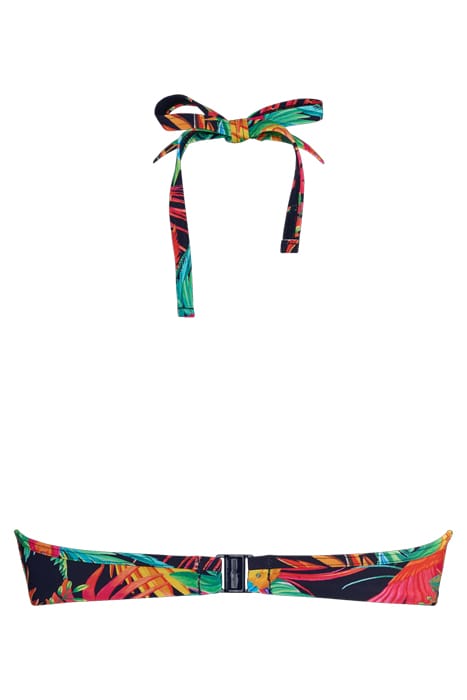 HULA HAKA RAINFOREST AND GOLD PLUNGE BALCONY BIKINI TOP 4