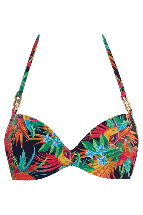 HULA HAKA RAINFOREST AND GOLD PUSH UP BIKINI TOP 3