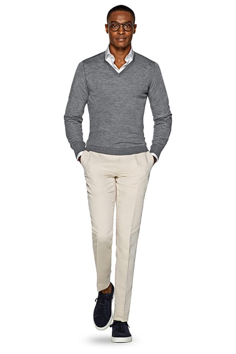 GREY V NECK 1