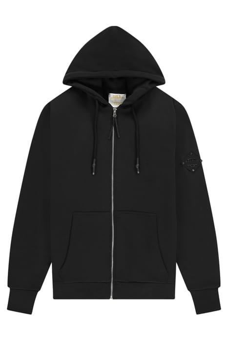 THE ARMY HOODED ZIP JET BLACK 1
