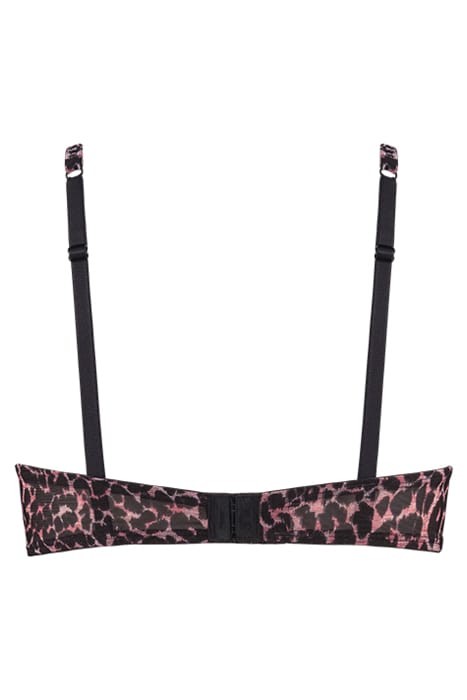 NIGHT FEVER BLACK PINK LEOPARD BALCONY BRA 4