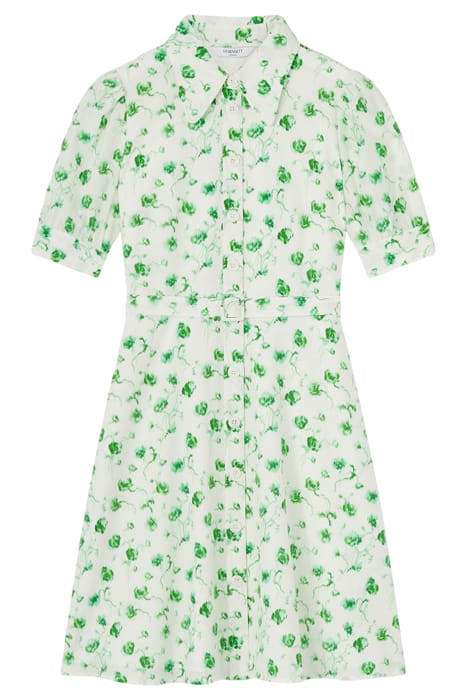 AMY SHIRT DRESS GREEN/CREAM 5