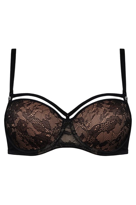 SPACE ODYSSEY BLACK LACE AND SAND BALCONY BRA 3