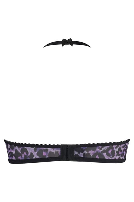 PEEKABOO BLACK PURPLE LEOPARD PLUNGE BALCONY BRA 4
