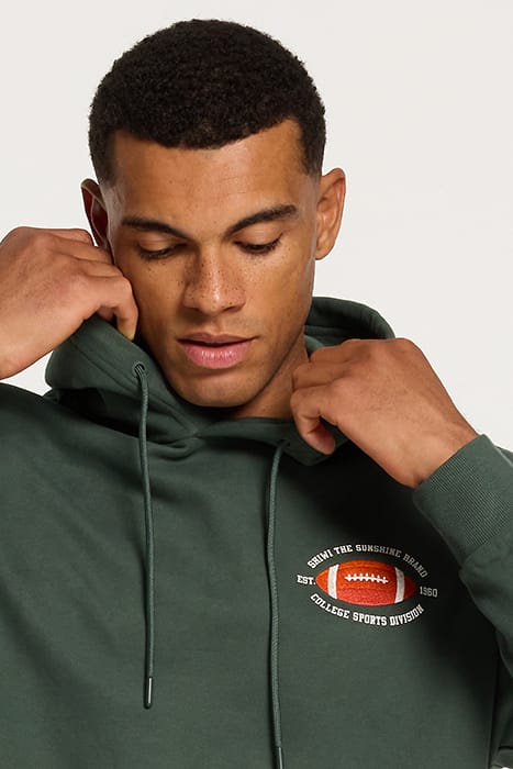 MEN COLLEGE SPORTS HOODIE CILANTRO GREEN 5