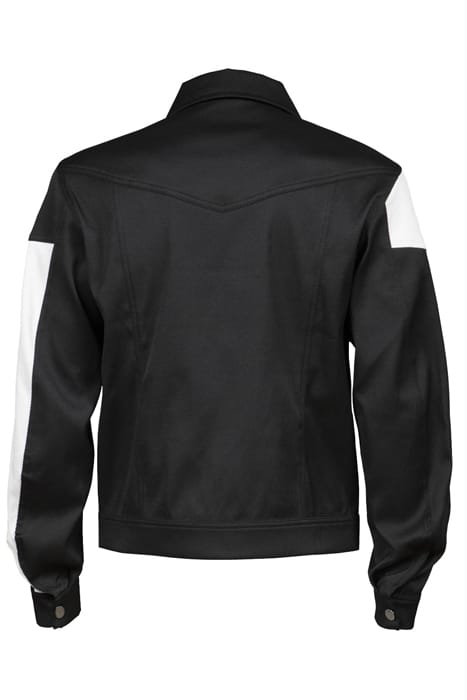UNISEX DENIM JACKET BLACK WHITE 6