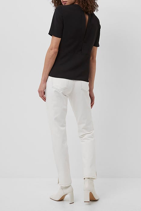 EMMY CREPE GATHERED TOP BLACK 3