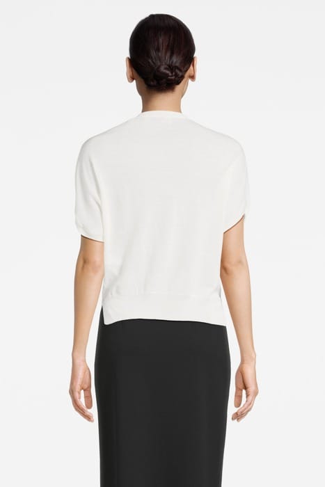 BRONTE SS CARDIGAN CHALK WHITE 2