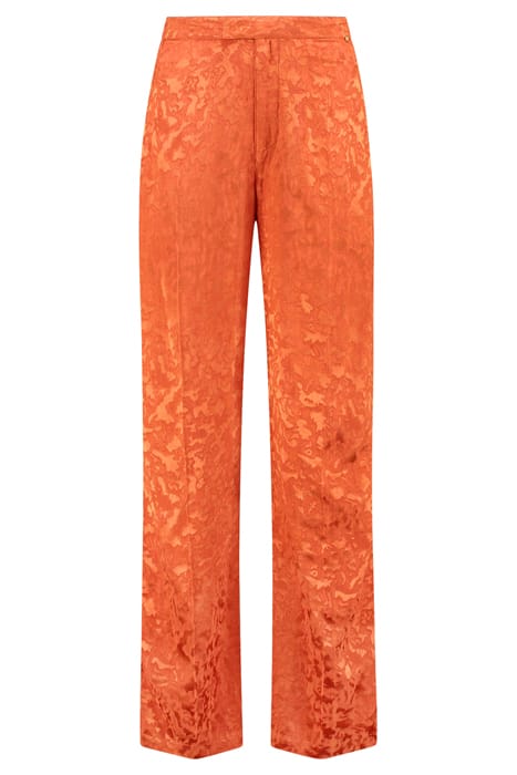 LADIES MILANO TROUSERS FOREST JAQUARD RUST ORANGE 6