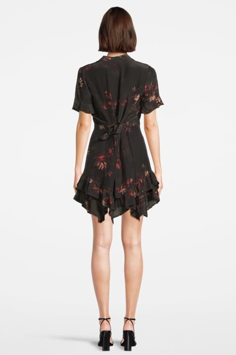 FRANKIE NILA DRESS DARK KHAKI GREEN 2