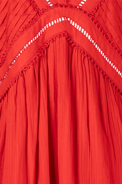RIRI BRODERIE DRESS RED CLAY 3