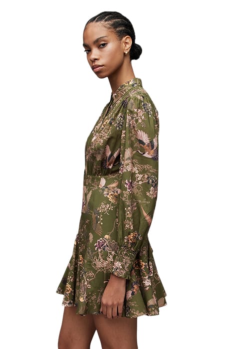 KEELEY PEGGY DRESS KHAKI GREEN 5
