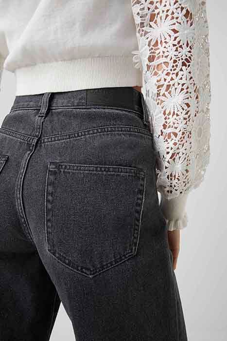 PIPER ORGANIC DNM WIDE LG JEAN WASHED BLACK 3