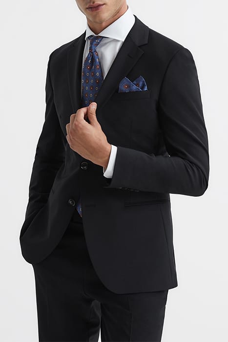 PRAY BLAZER BLACK BLAZER — MEASUREMENTS OF MODEL: 6FT 2" 3
