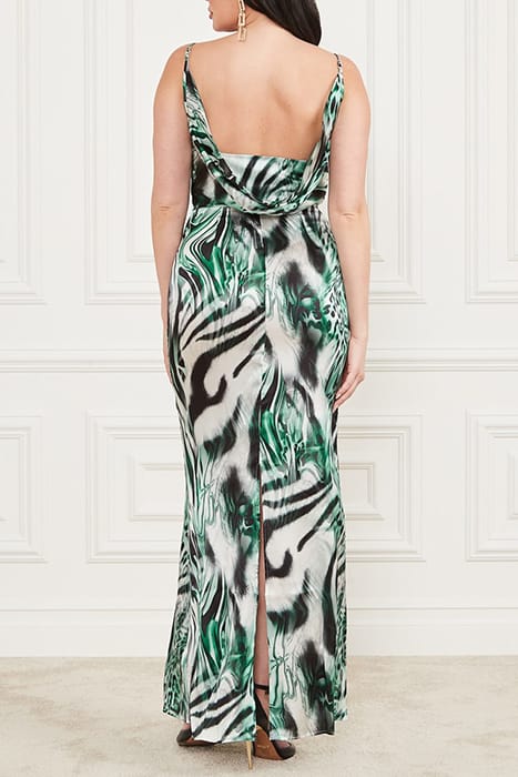 MARCIANO BY GUESS LUCKY CHARM MAXI DRESS FELINE FEELING PRIN 2
