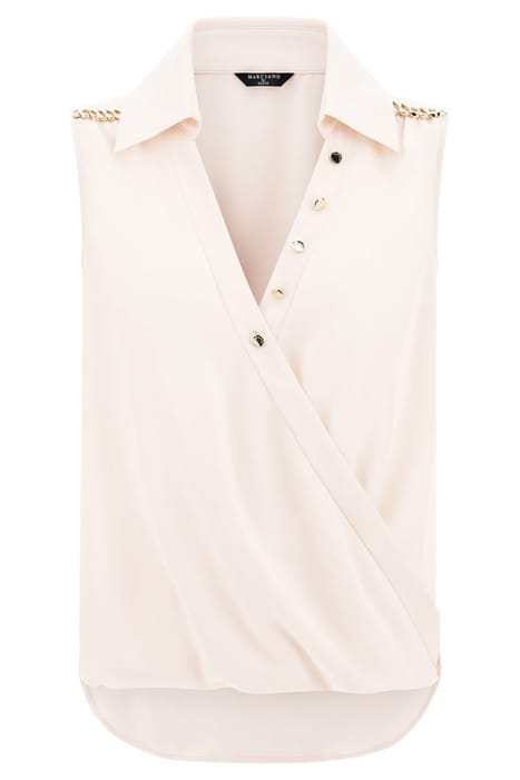 MARCIANO BY GUESS PHOEBE CHAIN BLOUSE BLUSH TOP BREEZE 5