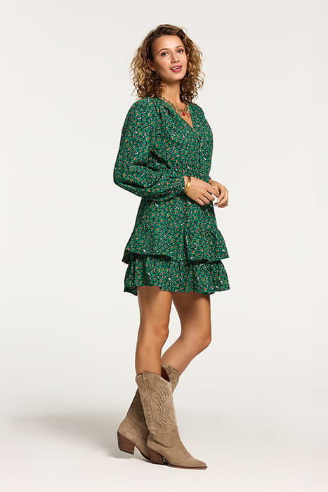 TARIJA DRESS POPPY FLOWER RAIN GREEN FLOWER 3