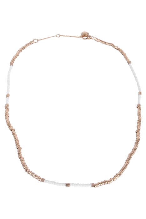 AMELIE BEAD S NCKLCE WARM BRASS/CREAM 1
