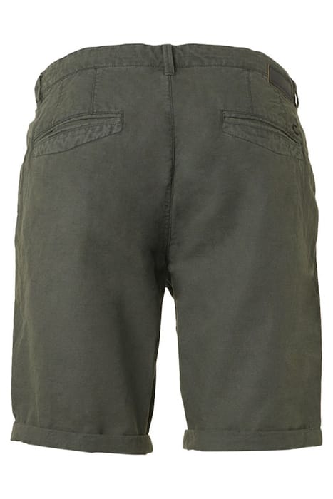 SHORT WITH LINEN GARMENT DYED CHINO DARK SEAGREEN 5