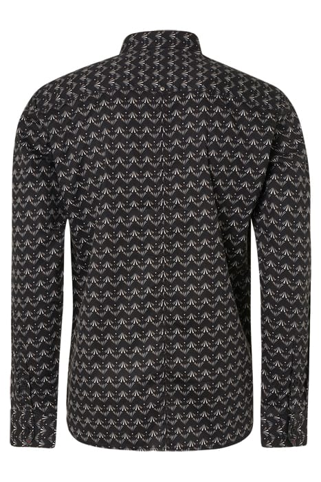 SHIRT LONG SLEEVE ALL OVER PRINTED STRETCH DARK GREY 2