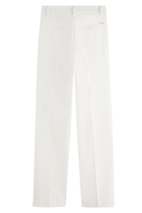 EDIE - HIGH RISE WIDE LEG LINEN SUMMER TROUSERS OFF WHITE 2