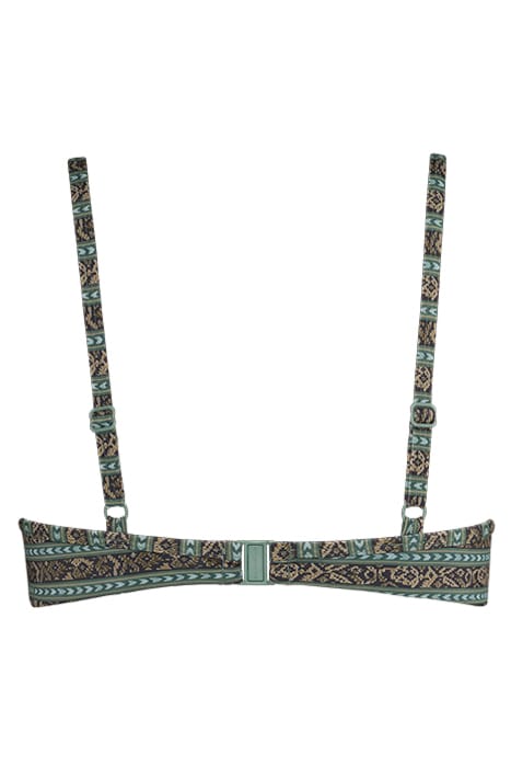 BEBALI OCEAN TEAL PLUNGE BALCONY BIKINI TOP 4