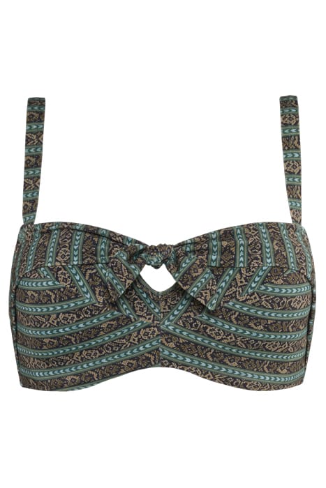 BEBALI OCEAN TEAL PLUNGE BALCONY BIKINI TOP 3
