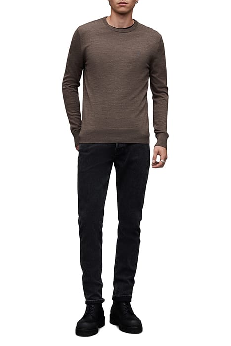 MODE MERINO CREW VOLE BROWN MARL 3