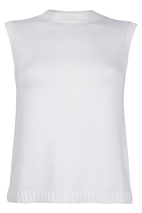 OVERSIZE KNIT TANK IVORY 1